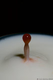 Strawberry Juice Droplet In Milk A8V9083